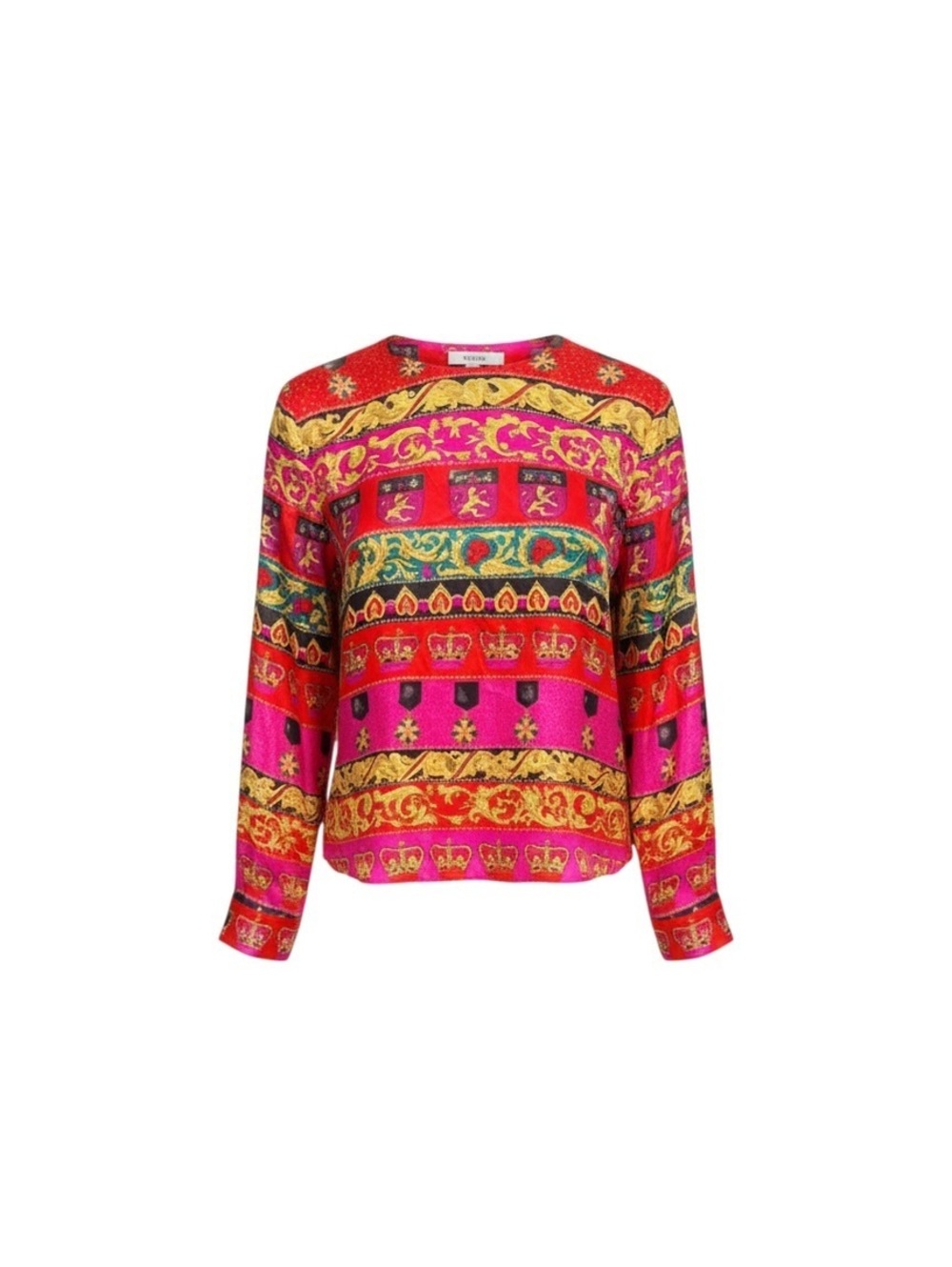 Vintage Dana Buchman Silk Baroque Print Blouse